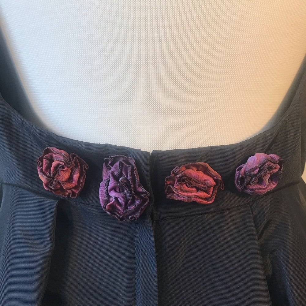 Vintage Gunne Sax Jessica McClintock Backless 80s Dress Goth Black NWT, Rosettes - Picture 4 of 16